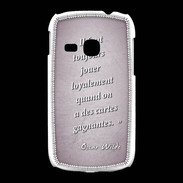 Coque Samsung Galaxy Young Cartes gagnantes Rose Citation Oscar Wilde