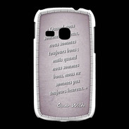 Coque Samsung Galaxy Young Bons heureux Rose Citation Oscar Wilde