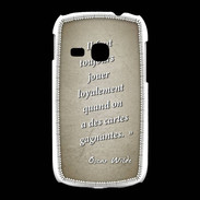 Coque Samsung Galaxy Young Cartes gagnantes Sepia Citation Oscar Wilde