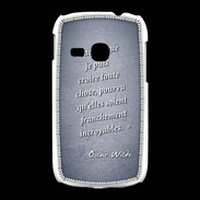 Coque Samsung Galaxy Young Croire Bleu Citation Oscar Wilde