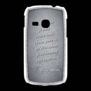 Coque Samsung Galaxy Young Croire Noir Citation Oscar Wilde