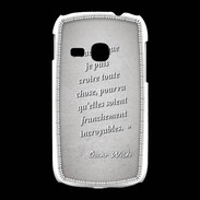 Coque Samsung Galaxy Young Croire Gris Citation Oscar Wilde