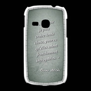 Coque Samsung Galaxy Young Croire Vert Citation Oscar Wilde