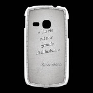 Coque Samsung Galaxy Young Désillusion vie Gris Citation Oscar Wilde