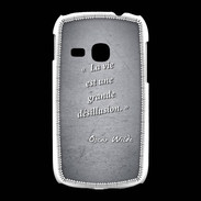 Coque Samsung Galaxy Young Désillusion vie Noir Citation Oscar Wilde