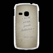 Coque Samsung Galaxy Young Désillusion vie Sepia Citation Oscar Wilde