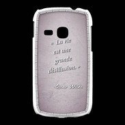 Coque Samsung Galaxy Young Désillusion vie Rose Citation Oscar Wilde
