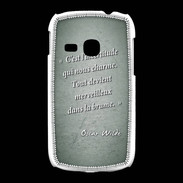 Coque Samsung Galaxy Young Incertitude amour Vert Citation Oscar Wilde