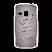 Coque Samsung Galaxy Young Incertitude amour Violet Citation Oscar Wilde