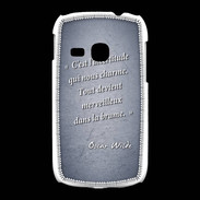 Coque Samsung Galaxy Young Incertitude Bleu Citation Oscar Wilde