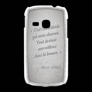 Coque Samsung Galaxy Young Incertitude Gris Citation Oscar Wilde