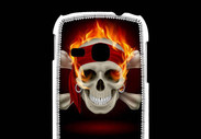 Coque Samsung Galaxy Young Tête de mort en flamme 5