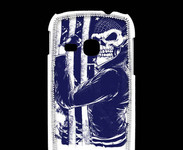 Coque Samsung Galaxy Young Tête de mort Biker USA