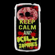 Coque Samsung Galaxy Young Keep Calm and Kill Zombies Noir