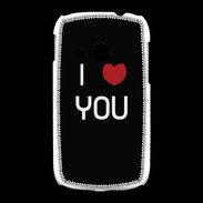 Coque Samsung Galaxy Young I love you noir