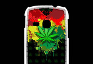 Coque Samsung Galaxy Young Feuille de cannabis et cœur Rasta