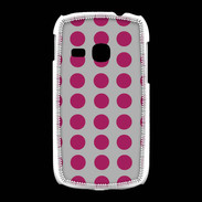Coque Samsung Galaxy Young pois gris & framboise