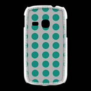 Coque Samsung Galaxy Young pois gris & turquoise