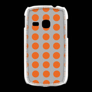 Coque Samsung Galaxy Young pois gris & orange