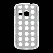 Coque Samsung Galaxy Young pois gris & blanc