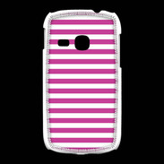 Coque Samsung Galaxy Young rayures blanches et roses