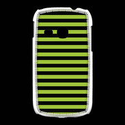Coque Samsung Galaxy Young rayures noires et vertes