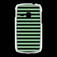 Coque Samsung Galaxy Young rayures vert d'eau et noires