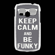 Coque Samsung Galaxy Young Keep Calm Funky Gris
