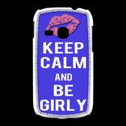 Coque Samsung Galaxy Young Keep Calm Girly Bleu