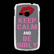 Coque Samsung Galaxy Young Keep Calm Girl Gris