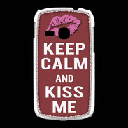 Coque Samsung Galaxy Young Keep Calm Kiss me Brique