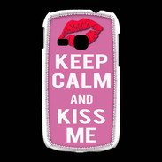 Coque Samsung Galaxy Young Keep Calm Kiss me Rose