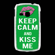 Coque Samsung Galaxy Young Keep Calm Kiss me Vert