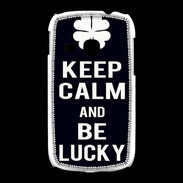 Coque Samsung Galaxy Young Keep Calm Be lucky Noir