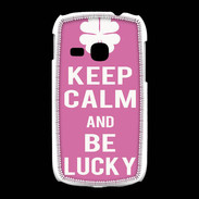 Coque Samsung Galaxy Young Keep Calm Be Lucky Rose