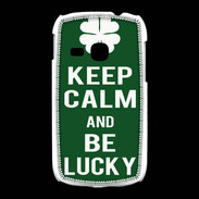 Coque Samsung Galaxy Young Keep Calm Be lucky Vert