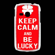 Coque Samsung Galaxy Young Keep Calm Be Lucky Rouge