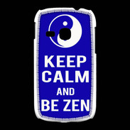 Coque Samsung Galaxy Young Keep Calm Be Zen Bleu