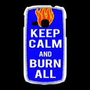 Coque Samsung Galaxy Young Keep Calm Burn Bleu