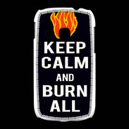Coque Samsung Galaxy Young Keep Calm Burn Noir