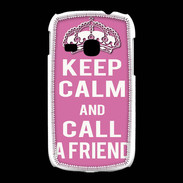 Coque Samsung Galaxy Young Keep Calm Call Rose