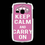 Coque Samsung Galaxy Young Keep Calm Carry on Rose