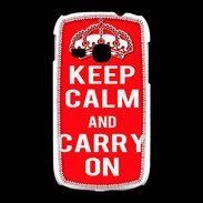 Coque Samsung Galaxy Young Keep Calm Carry on Rouge