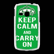 Coque Samsung Galaxy Young Keep Calm Carry on Vert