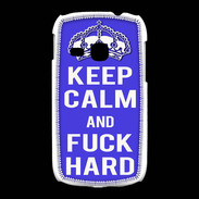Coque Samsung Galaxy Young Keep Calm Fuck hard bleu