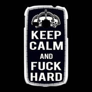Coque Samsung Galaxy Young Keep Calm Fuck hard Noir