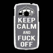 Coque Samsung Galaxy Young Keep Calm Fuck Off Gris