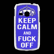 Coque Samsung Galaxy Young Keep Calm Fuck off bleu
