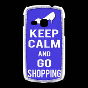 Coque Samsung Galaxy Young Keep Calm Go Shopping Bleu
