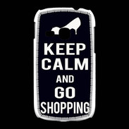 Coque Samsung Galaxy Young Keep Calm Go Shopping Noir